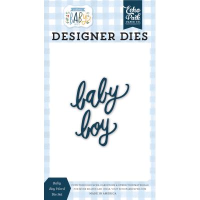 Echo Park Welcome Baby Boy Die Set - Baby Boy Word